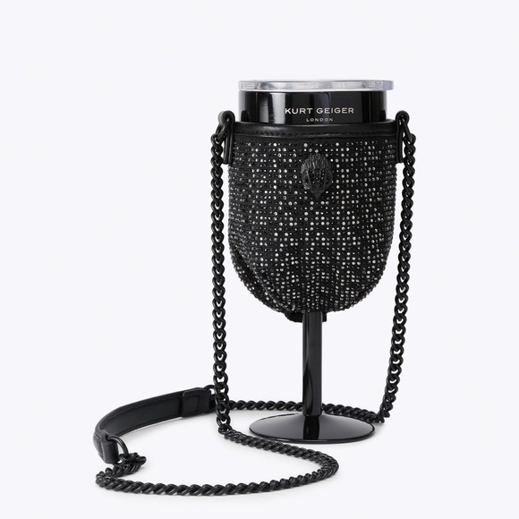 Kurt Geiger Black Wine Glass Holder